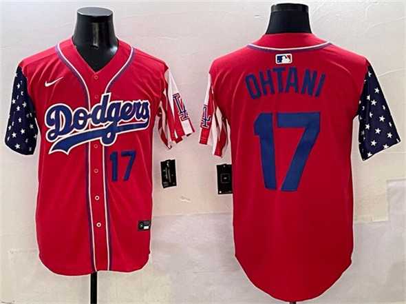 Men%27s Los Angeles Dodgers #17 Shohei Ohtani Red Limited Stitched Jersey->los angeles dodgers->MLB Jersey